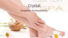  Presentation with spa concept - Slides with spa concept beautiful hands background and a lemonade colored foreground