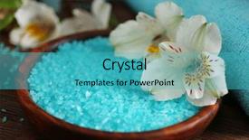  Presentation with blue spa - Presentation theme with spa concept bowl with blue background and a teal colored foreground