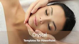  Presentation with face massage spa skin - Colorful PPT theme enhanced with spa concept face massage young backdrop and a tawny brown colored foreground
