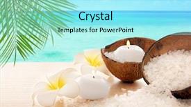  Presentation with spa concept - Theme featuring spa concept of plumeria coconut background and a arctic colored foreground