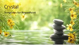  Presentation with zen stones - Slides featuring spa concept with zen stones background and a yellow colored foreground