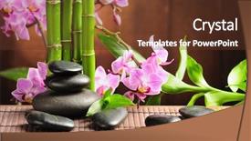  Presentation with spa concept - Cool new PPT theme with spa concept with zen stones and orchid backdrop and a tawny brown colored foreground