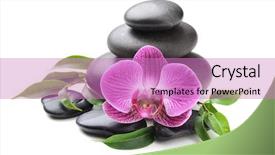  Presentation with zen stones - Beautiful presentation featuring spa concept with zen stones backdrop and a coral colored foreground