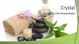  Presentation with spa concept - Amazing PPT theme having spa concept with zen stones backdrop and a white colored foreground