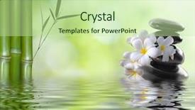  Presentation with spa concept - Theme featuring spa concept zen basalt stones background and a mint green colored foreground