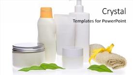  Presentation with cosmetics - Amazing theme having spa cosmetics isolated on white background backdrop and a white colored foreground