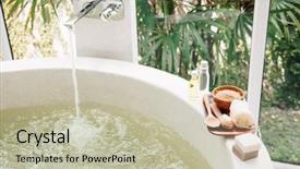  Presentation with natural products - Amazing theme having spa decoration natural organic products backdrop and a mint green colored foreground