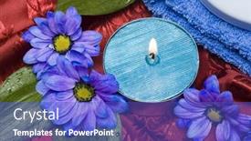  Presentation with soap - Cool new presentation theme with spa-essentials-soap-towel backdrop and a cobalt blue colored foreground