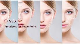  Presentation with plastic surgery - Beautiful slides featuring spa face lifting plastic surgery backdrop and a lemonade colored foreground