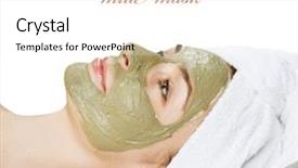  Presentation with facial - Beautiful slides featuring spa facial mud mask dayspa backdrop and a pink colored foreground