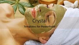  Presentation with valentines day spa - Slides enhanced with spa facial mud mask dayspa background and a gold colored foreground