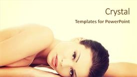  Presentation with healthy - PPT layouts consisting of spa fintess - sexy fit naked woman background and a white colored foreground