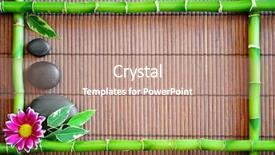  Presentation with zen stones - Cool new PPT theme with spa frame with zen stones backdrop and a coral colored foreground