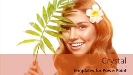  Presentation with facial - PPT theme consisting of spa-girl-beauty-young-woman background and a red colored foreground