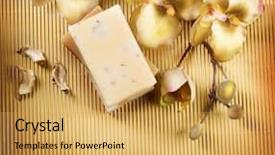  Presentation with soap - PPT theme enhanced with herbal product - spa handmade soap background and a  colored foreground
