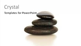  Presentation with spa concept - Colorful slide set enhanced with closeup of hot massage stones backdrop and a white colored foreground