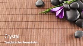  Presentation with nail salon beauty nails concept - Amazing PPT theme having spa heath and beauty concept backdrop and a coral colored foreground