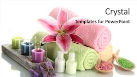  Presentation with white candles - Theme having  background and a  colored foreground.