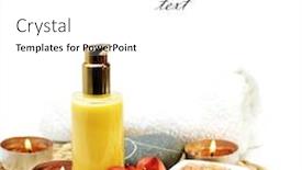  Presentation with serene - Cool new PPT theme with spa massage and bath items in a relaxing and serene setting with sample text backdrop and a white colored foreground