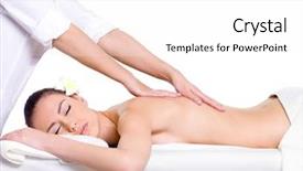  Presentation with massage therapy - Presentation design with matchbox matches and butt on white background closeup background and a white colored foreground