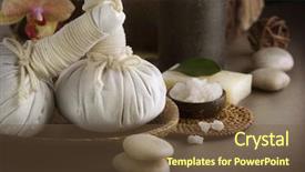  Presentation with thai - Presentation theme having spa massage background and a tawny brown colored foreground