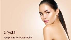  Presentation with beautiful skin - Slide set consisting of spa model girl with perfect background and a lemonade colored foreground