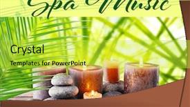  Presentation with spa concept - Presentation with spa music concept stones background and a  colored foreground