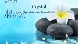  Presentation with spa concept - Beautiful presentation theme featuring spa music concept stones backdrop and a  colored foreground
