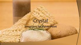  Presentation with natural products - Theme with spa natural products skin scrub and salt on wooden background background and a yellow colored foreground