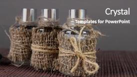  Presentation with oil and gas - Colorful slide deck enhanced with spa oil on bamboo mat backdrop and a  colored foreground