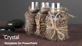  Presentation with bamboo - PPT layouts enhanced with spa oil on bamboo mat background and a  colored foreground