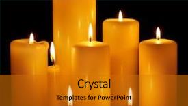  Presentation with black women support group - Theme with spa party - group of burning candles background and a gold colored foreground