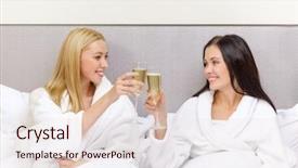  Presentation with travel concept silhouette - Presentation featuring spa party - hotel travel friendship and happiness background and a lemonade colored foreground