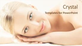  Presentation with healthy - Slides enhanced with spa portrait of young healthy background and a cream colored foreground