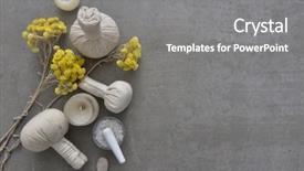  Presentation with spa concept - Colorful presentation theme enhanced with spa products concept spa setting backdrop and a  colored foreground