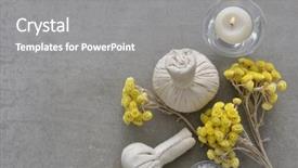  Presentation with spa concept - PPT theme having spa products concept spa setting background and a  colored foreground