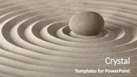  Presentation with spa concept stone - Presentation theme enhanced with spa relaxation or zen background and a gray colored foreground