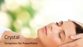  Presentation with natural spa resort - Colorful PPT theme enhanced with spa resort beauty and health backdrop and a coral colored foreground