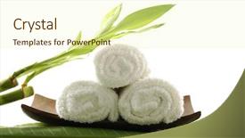  Presentation with bowl of aroma spa - Amazing slides having spa resort composition- wooden bowl backdrop and a cream colored foreground