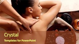 Presentation with masseur doing massage spa - Audience pleasing PPT layouts consisting of spa salon beauty treatment concept backdrop and a tawny brown colored foreground