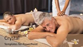  Presentation with spa salon - PPT theme having spa salon getting body background and a coral colored foreground