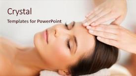  Presentation with spa concept - PPT layouts featuring spa salon getting face background and a lemonade colored foreground