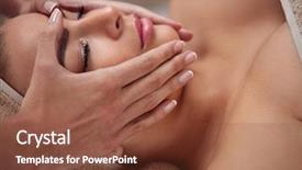  Presentation with salon - Theme consisting of spa salon getting face background and a tawny brown colored foreground