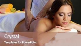  Presentation with salon and spa - Presentation theme having spa salon getting massage background and a coral colored foreground