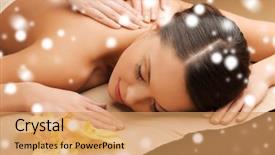  Presentation with nail salon beauty nails concept - Slide set having bearded man in various poses elements of style background and a gray colored foreground