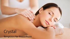  Presentation with natural spa resort - Theme having spa salon getting massage background and a coral colored foreground