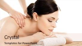 Presentation with massage therapy - Cool new slides with spa salon traditional swedish backdrop and a light gray colored foreground
