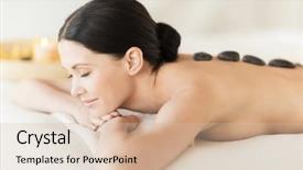  Presentation with spa salon - Amazing presentation theme having spa salon with hot stones backdrop and a soft green colored foreground