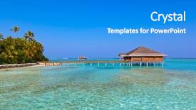  Presentation with salon and spa - Presentation design with spa saloon on maldives island background and a cobalt blue colored foreground
