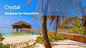  Presentation with maldives - Colorful theme enhanced with spa saloon on maldives island backdrop and a  colored foreground